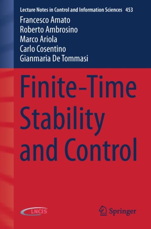 FiniteTime Stability and Control  SpringerLink