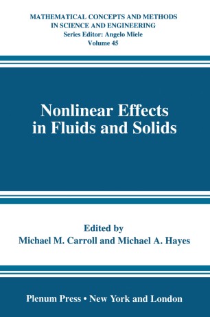 Nonlinear Effects In Fluids And Solids Springerlink
