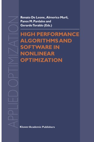 High Performance Algorithms And Software In Nonlinear
