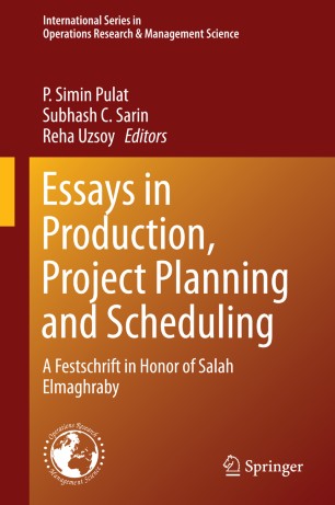 Essays In Production Project Planning And Scheduling