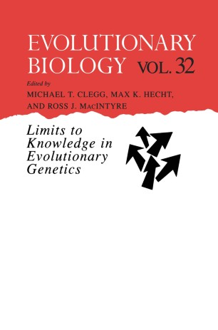 Evolutionary Biology Springerlink