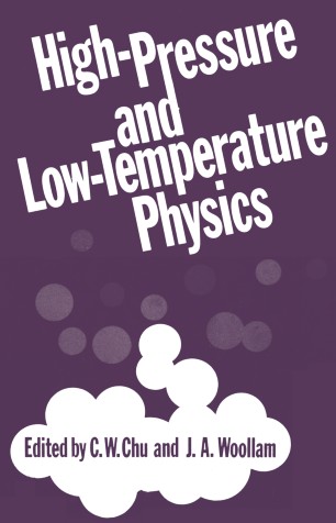 High Pressure And Low Temperature Physics Springerlink