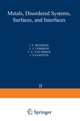 Recent Developments In Condensed Matter Physics Springerlink