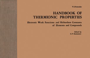 Handbook Of Thermionic Properties Springerlink
