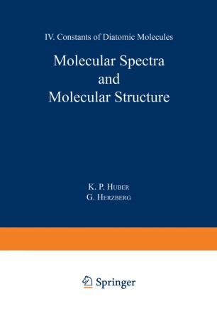 Molecular Spectra And Molecular Structure Springerlink