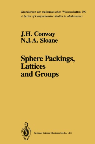 Sphere Packings Lattices And Groups Springerlink