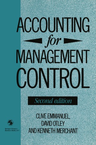 Accounting For Management Control Springerlink