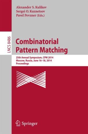 Combinatorial Pattern Matching Springerlink