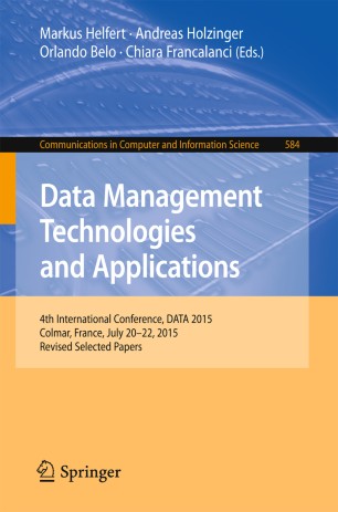 Data Management Technologies And Applications Springerlink