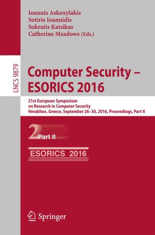 Computer Security Esorics 2016 Springerlink