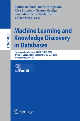 Machine Learning and Knowledge Discovery in Databases | SpringerLink