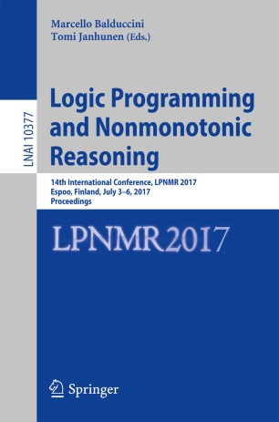 Logic Programming And Nonmonotonic Reasoning Springerlink
