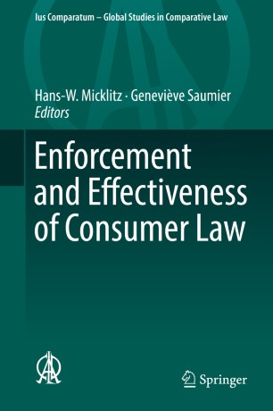 Enforcement And Effectiveness Of Consumer Law Springerlink