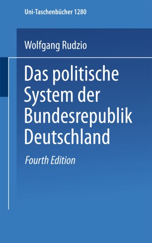 Das Politische System Der Bundesrepublik Deutschland Springerlink