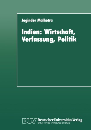 Indien Wirtschaft Verfassung Politik Springerlink