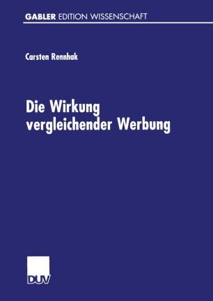 Die Wirkung Vergleichender Werbung Springerlink