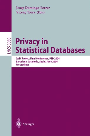 Privacy In Statistical Databases Springerlink