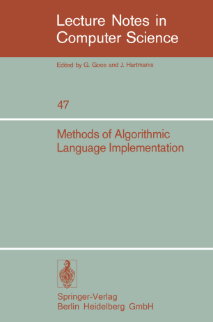 Methods of Algorithmic Language Implementation | SpringerLink