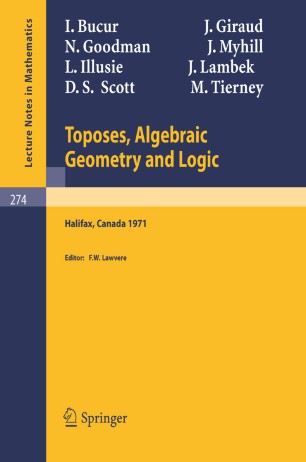Toposes Algebraic Geometry And Logic Springerlink