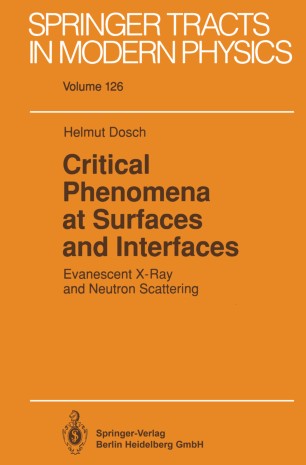 Critical Phenomena At Surfaces And Interfaces Springerlink