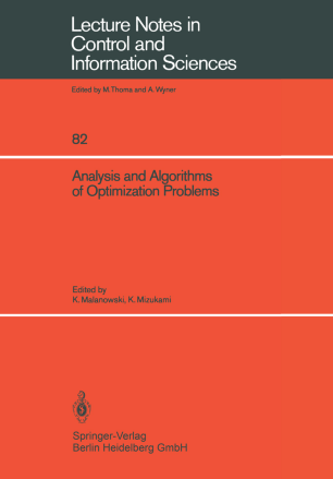 Analysis And Algorithms Of Optimization Problems