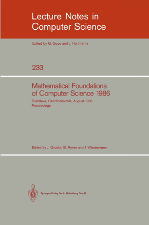 Mathematical Foundations of Computer Science 1986 | SpringerLink