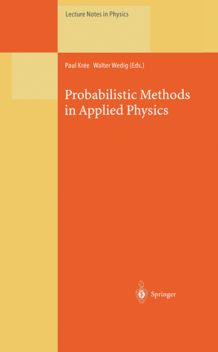 Probabilistic Methods In Applied Physics Springerlink