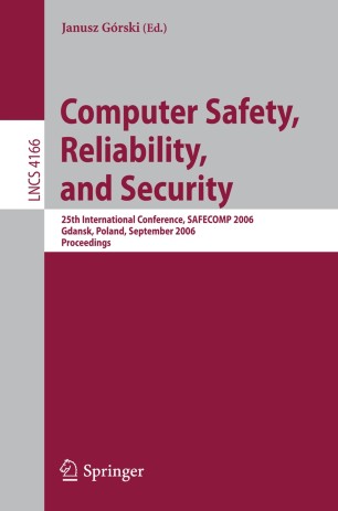 Computer Safety Reliability And Security Springerlink