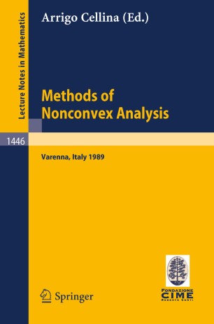 Methods Of Nonconvex Analysis Springerlink