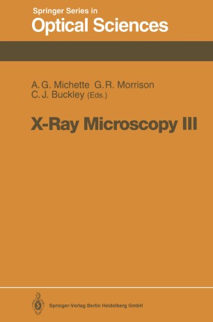 X Ray Microscopy Iii Springerlink