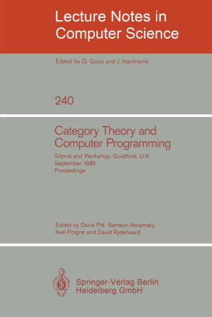 Category Theory and Computer Programming | SpringerLink