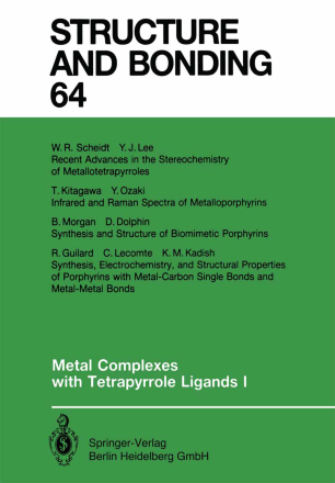 Metal Complexes With Tetrapyrrole Ligands I Springerlink - 