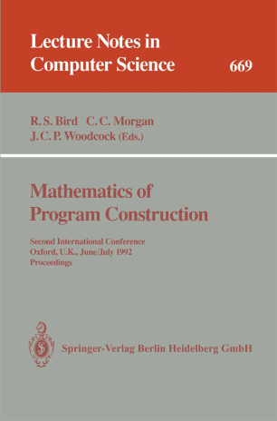 Mathematics Of Program Construction Springerlink