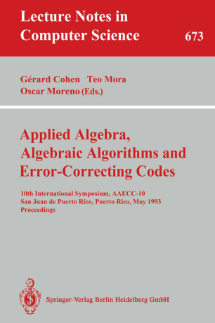 Applied Algebra, Algebraic Algorithms and Error-Correcting Codes ...