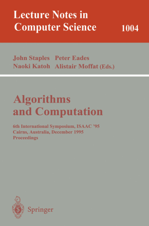 Algorithms And Computations Springerlink