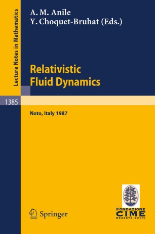 Relativistic Fluid Dynamics Springerlink