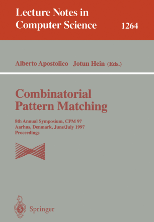 Combinatorial Pattern Matching Springerlink