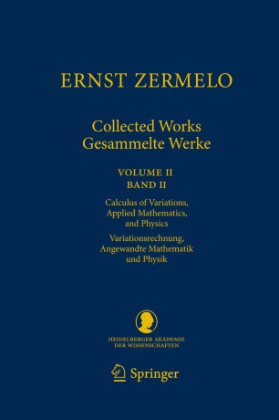Ernst Zermelo Collected Works Gesammelte Werke Ii Springerlink