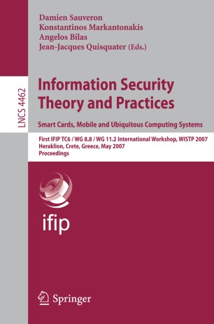 Information Security Theory And Practices Smart Cards