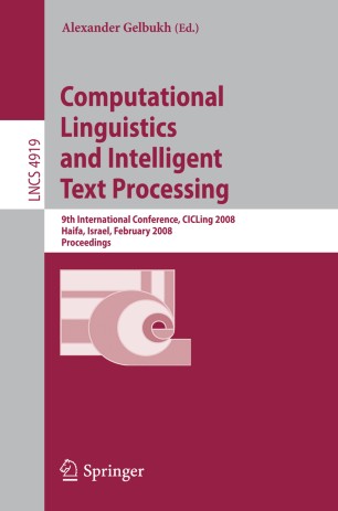 Computational Linguistics And Intelligent Text Processing