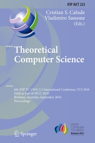 Theoretical Computer Science | SpringerLink