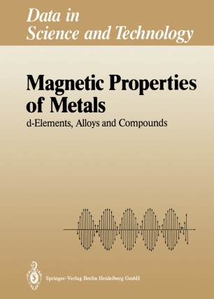 Magnetic Properties Of Metals Springerlink