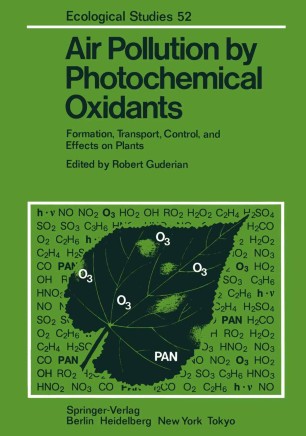 Air Pollution By Photochemical Oxidants Springerlink