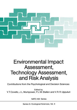 Environmental Impact Assessment Technology Assessment And Risk Analysis Springerlink