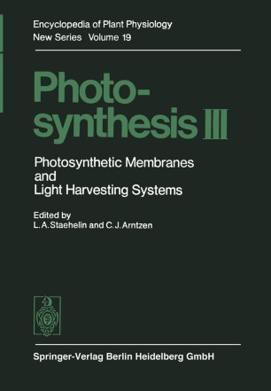 Photosynthesis Iii Springerlink