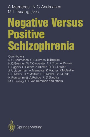 Negative Versus Positive Schizophrenia Springerlink