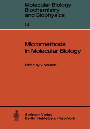 Micromethods In Molecular Biology Springerlink