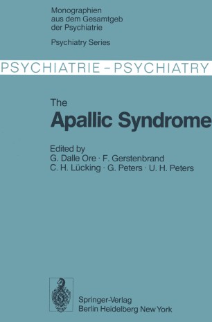 The Apallic Syndrome Springerlink