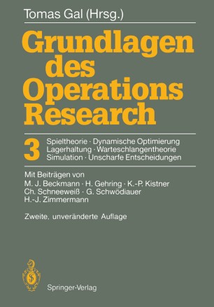 Grundlagen Des Operations Research Springerlink
