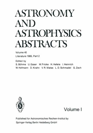 Literature 1985 Part 2 Springerlink